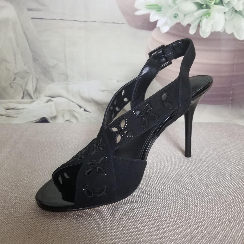 Michael Kors Peep Toe High Heels Floral Cutout